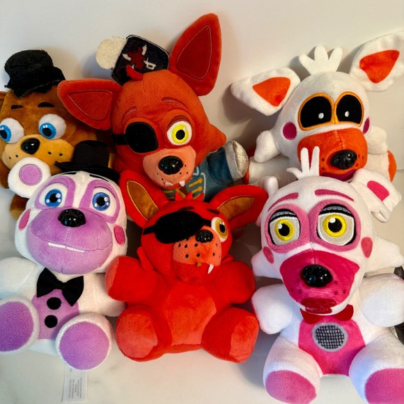 6 Five Nights at Freddy's Plush FNAF Freddy Captain Foxy Lolbit Fazbear Funko - Picture 1 of 14